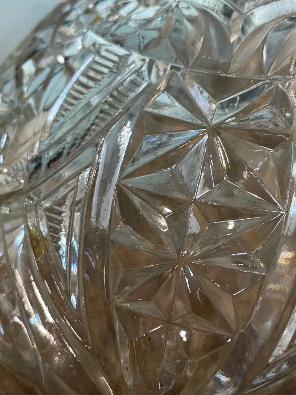 Vintage Glass Bowl on Tripod Feet